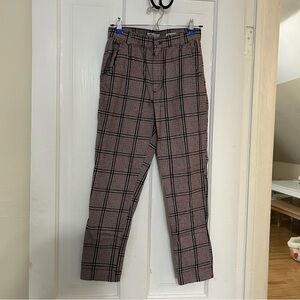 Hollister High Rise Plaid Ankle Pants